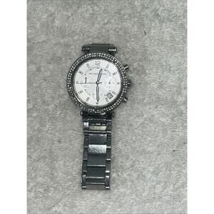 Michael Kors Womens Stainless Steel Silver Chrono Watch MK-5353